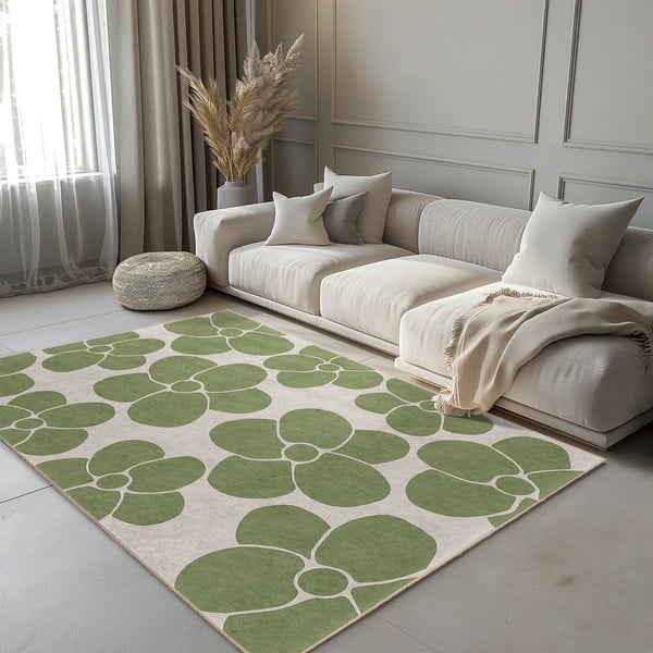 Tappeto verde lavabile 160x230 cm Green Meadow – Mila Home-image-1