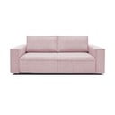 Divano letto in velluto a coste rosa chiaro 245 cm Nihad - Bobochic Paris