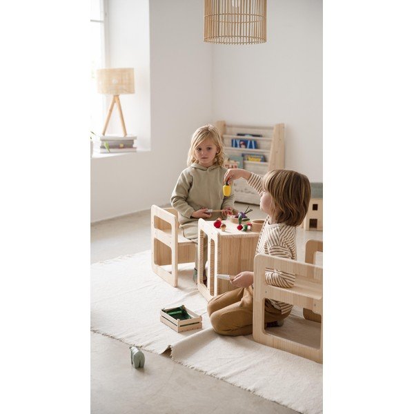 Sedie per bambini in legno di pino in set di 2 pezzi Montessori - Little Nice Things-image-1