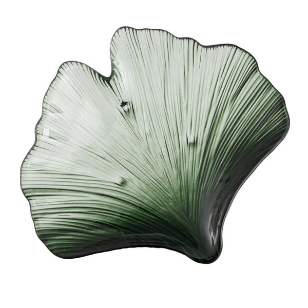 Vassoio decorativo in vetro 16x17 cm Gingko - Ixia