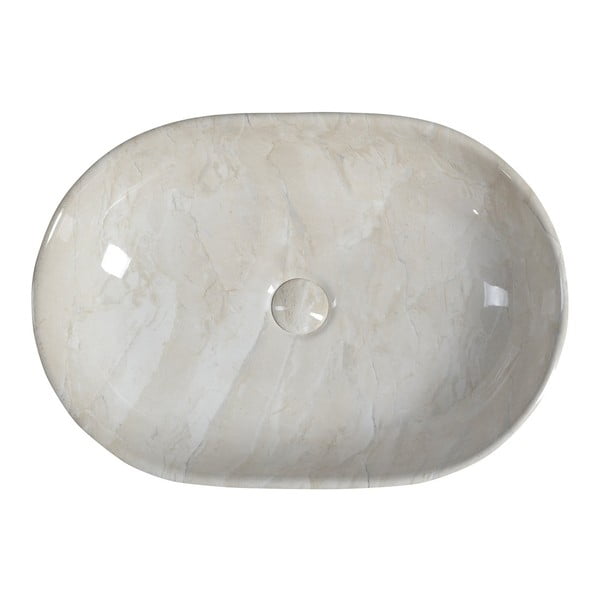 Lavabo beige in ceramica 59x42 cm Dalma – Sapho-image-3