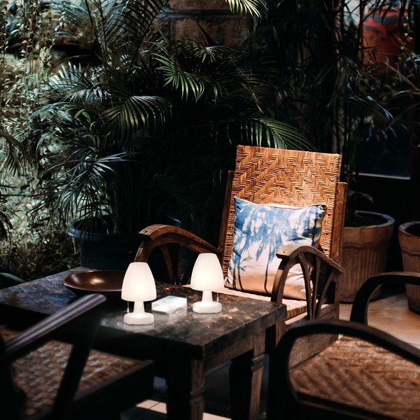 Lampada da tavolo a LED bianca (altezza 25 cm) Termoli - Fischer & Honsel-image-1