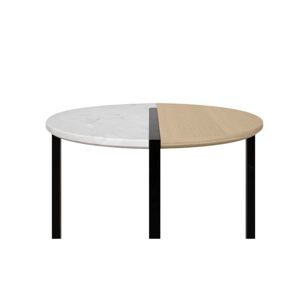 Tavolino rotondo con piano in rovere ø 80 cm Sonata - TemaHome-image-2