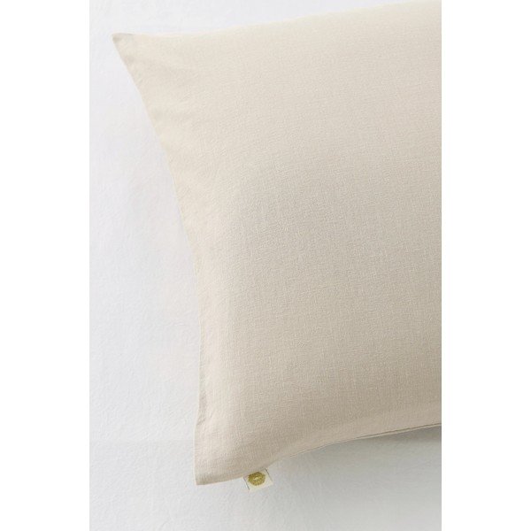 Set copripiumino e federa beige in misto lino per letto singolo 150x200 cm Elly – Ellos Home-image-3