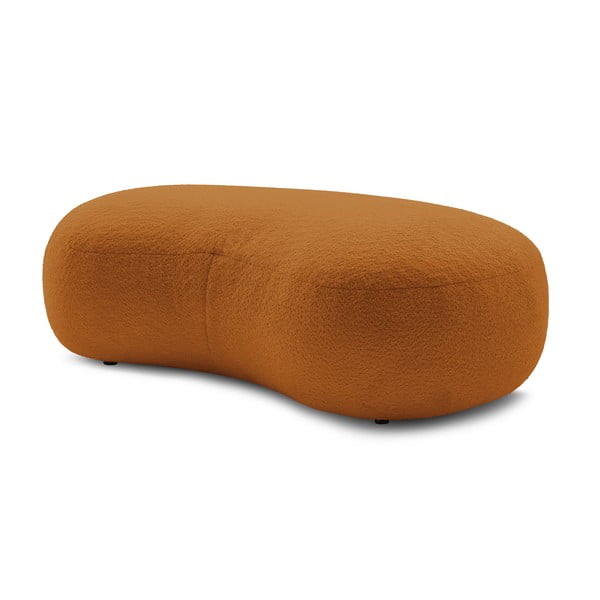 Poggiapiedi in tessuto bouclé color senape Saint-Germain - Bobochic Paris-image-3