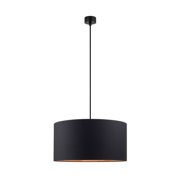 Lampada a sospensione nera con interno color rame , ⌀ 50 cm Mika - Sotto Luce