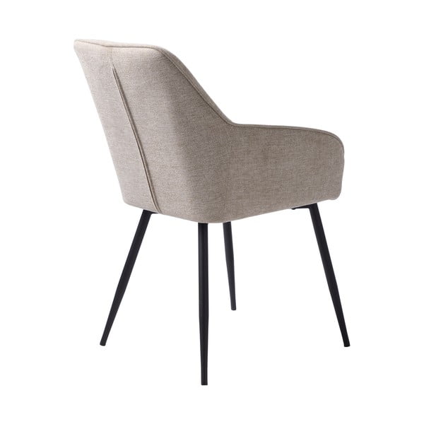 Sedia da pranzo beige in imbottito con braccioli Nolan – Unique Furniture-image-4