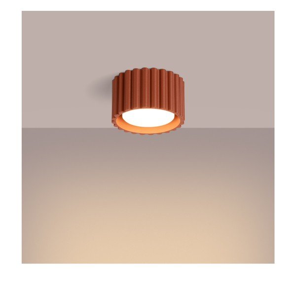 Faretto color terracotta in metallo ø 10 cm Zora – Sollux-image-4