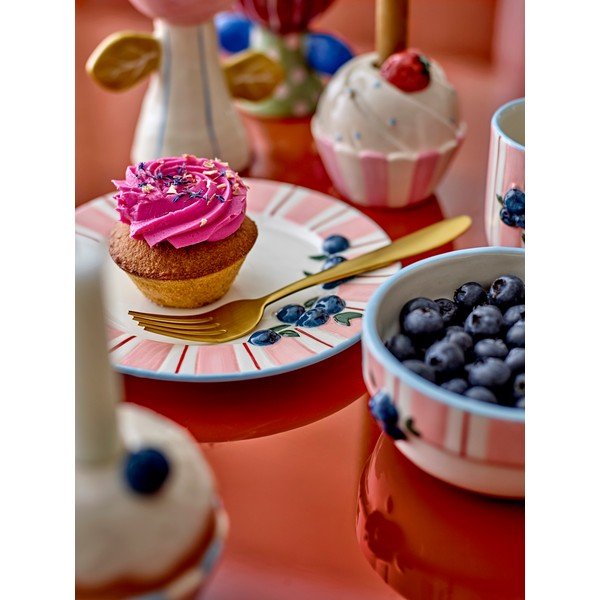 Set di piatti da dolce rosa/color crema in gres 4 pz ø 20,5 cm Carry – Bloomingville-image-2