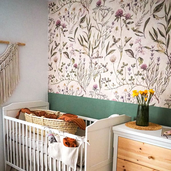 Carta da parati per bambini 100 cm x 280 cm Vintage Botanic - Dekornik-image-1