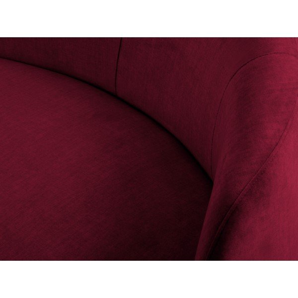 Divano asimmetrico in velluto bordeaux, a sinistra Debbie - Mazzini Sofas-image-1