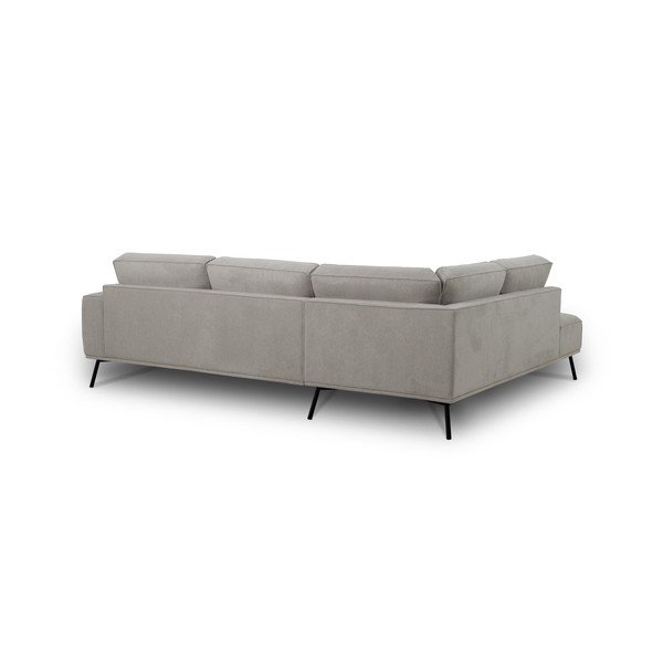 Divano angolare greige (con penisola a sinistra/a L) con rivestimento in ciniglia Amsterdam – Scandic-image-3