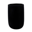 Tazza in ceramica nera per spazzolini da denti Lotus - Mette Ditmer Denmark