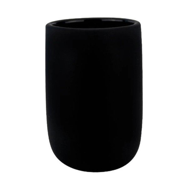 Tazza in ceramica nera per spazzolini da denti Lotus - Mette Ditmer Denmark