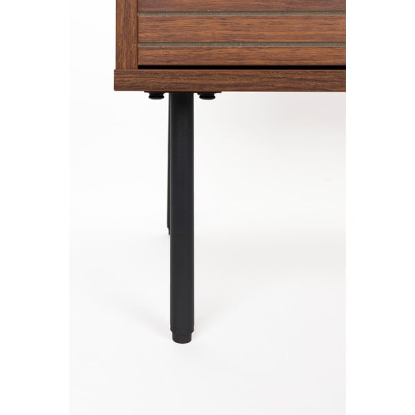 Armadietto marrone con effetto noce 80x130x40 cm Stripes – White Label-image-4