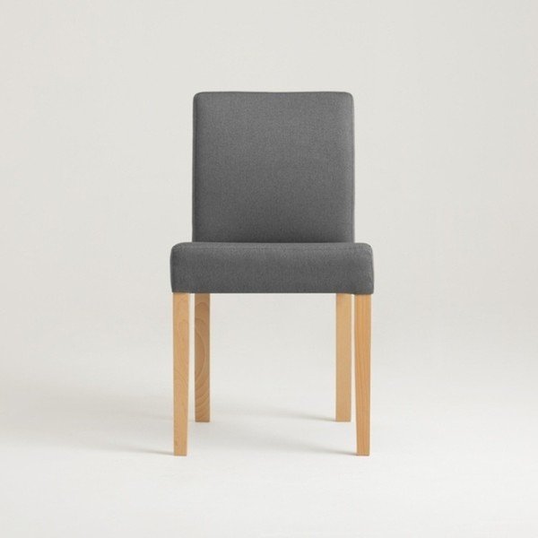 Sedia grigia media con gambe naturali su misura Wilton - CustomForm-image-2