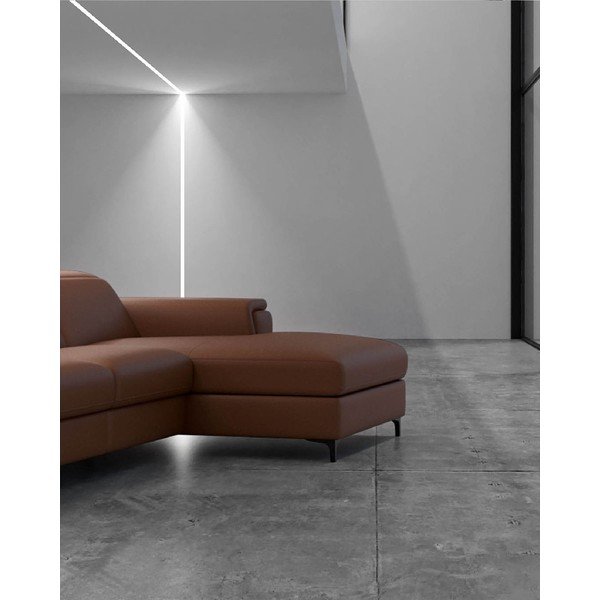 Divano angolare in pelle marrone cognac (angolo destro) Brito - MESONICA-image-3