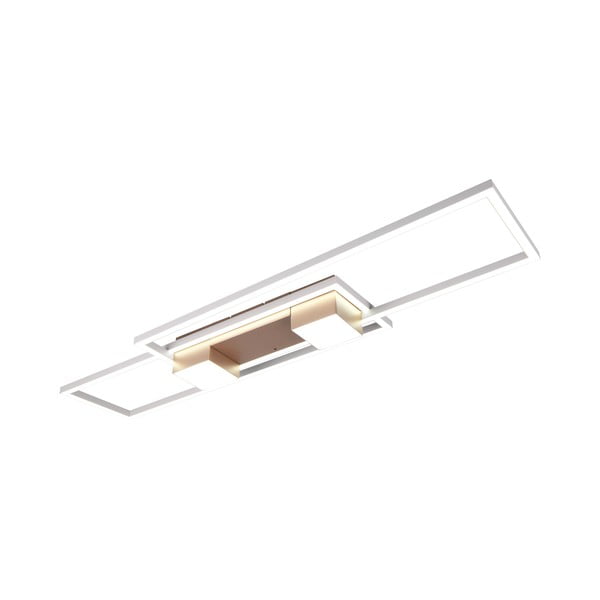 Plafoniera bianco/bronzo a LED dimmerabile con telecomando 28x100 cm Albany - Trio-image-1