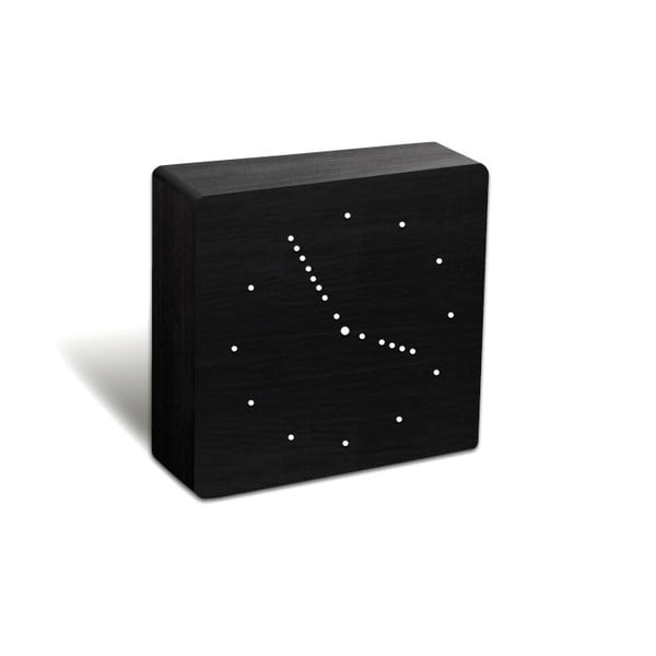 Sveglia nera con display a LED bianco Orologio analogico a scatto - Gingko