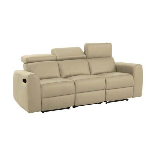 Divano in similpelle bianco 216 cm Capena - Støraa-image-3