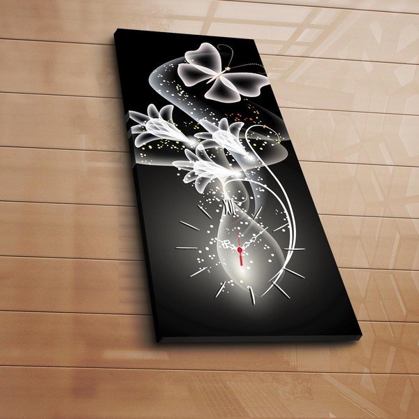 Orologio decorativo da parete Butterfly, 30 x 70 cm - ClockArt-image-1