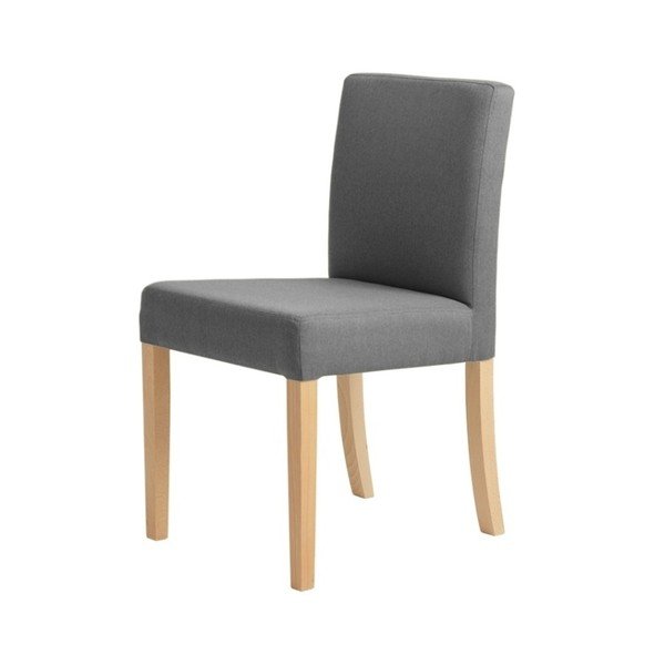 Sedia grigia media con gambe naturali su misura Wilton - CustomForm