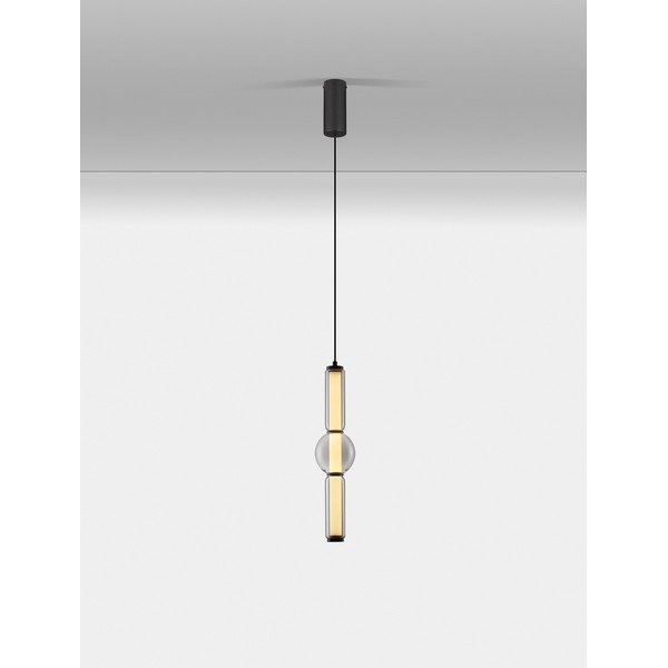 Lampadario LED grigio in vetro con intensità regolabile ø 12 cm Ulon – Nova Luce-image-4