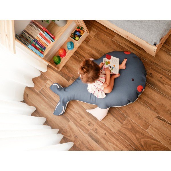 Borsa da salotto grigia per bambini Whale - The Wild Hug-image-3