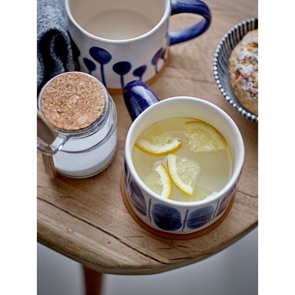 Tazze in set bianche/blu in gres 3 pz 450 ml Linora – Bloomingville-image-1