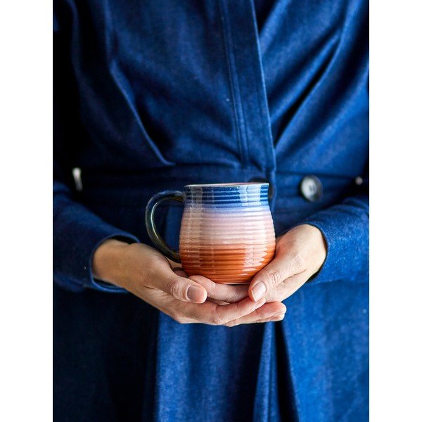 Tazze in set blu/arancioni in ceramica 4 pz 200 ml Tatum – Bloomingville-image-2