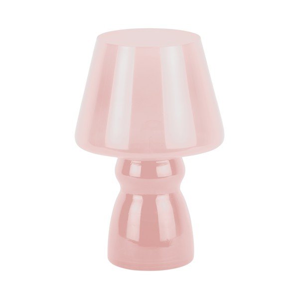 Lampada da tavolo a LED rosa chiaro con paralume in vetro (altezza 25,5 cm) Classic - Leitmotiv