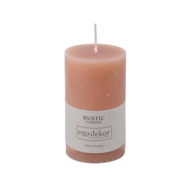 Candela rosa cipria Ruggine, durata di combustione 38 h Rustic - Rustic candles by Ego dekor