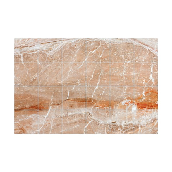 Set di adesivi per piastrelle 24 pezzi 15x15 cm Marble Tiles Torino - Ambiance-image-2