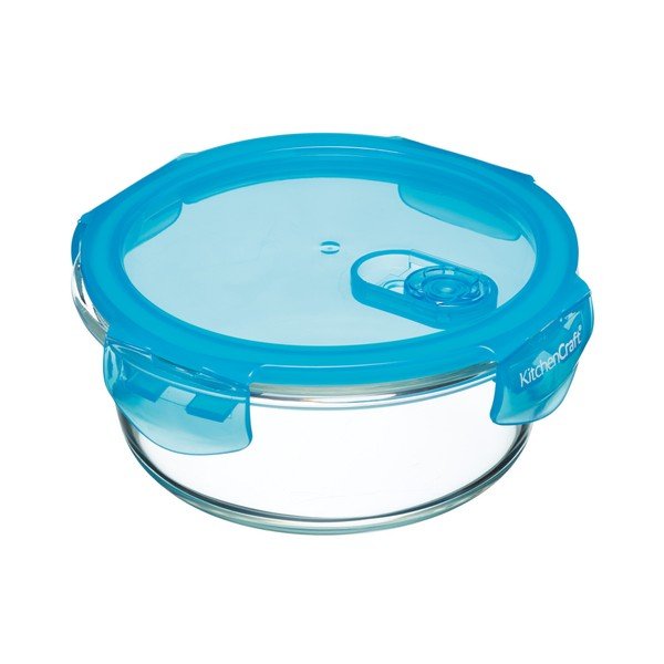 Skleněný box s ventilem Kitchen Craft Round, 600 ml