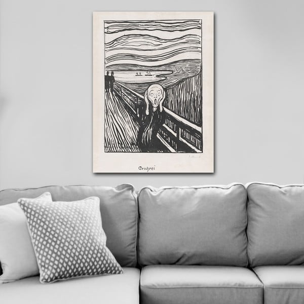 Dipinto 70x100 cm Edvard Munch Sketch - Wallity-image-1
