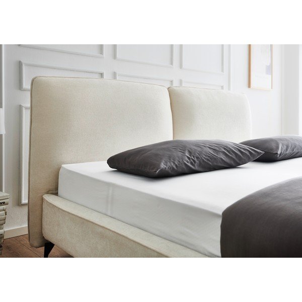 Letto matrimoniale imbottito avorio rete non inclusa 160x200 cm Infinity – Meise Möbel-image-1