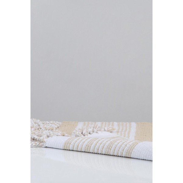 Tappeto da bagno in cotone beige, 70 x 110 cm Martil - Foutastic-image-4