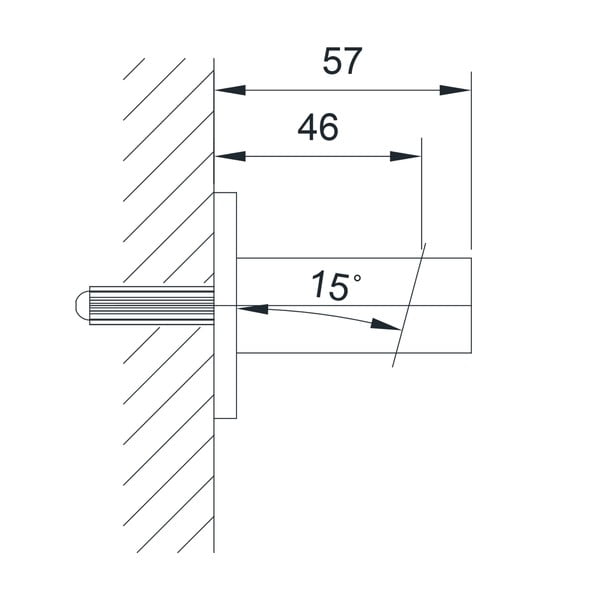 Supporto doccia in ottone con ponticello in argento - Sapho-image-3