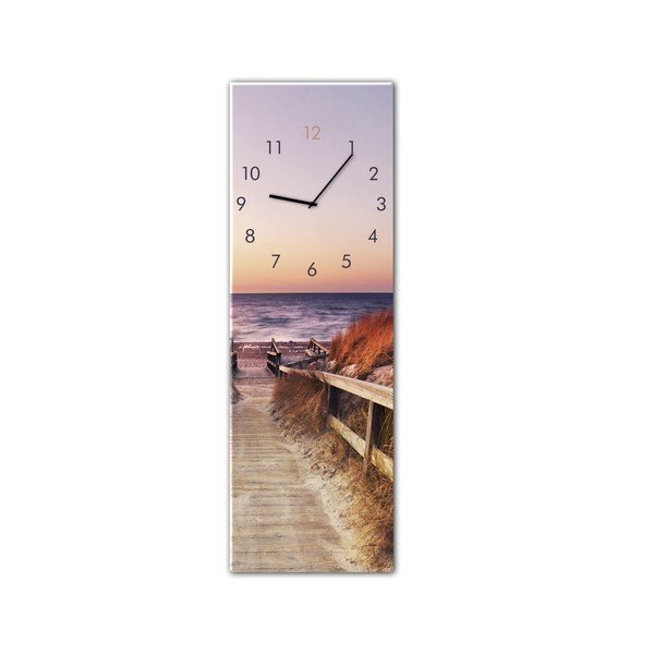 Orologio da parete Glassclock Sunset, 20 x 60 cm - Styler