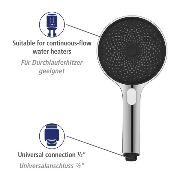 Set doccia in acciaio inox argento lucido 120 cm Soft Water - Wenko-image-4