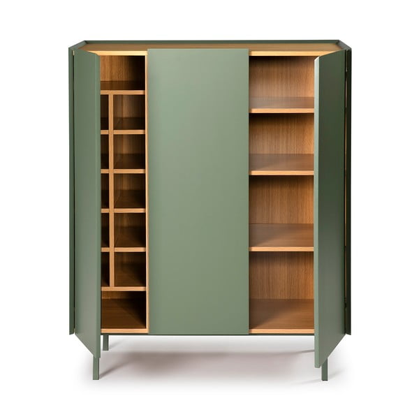 Cassettiera alta verde effetto rovere95x120 cm Arista - Teulat-image-3