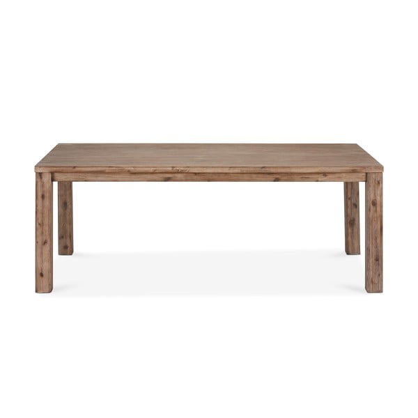 Tavolo da pranzo pieghevole in legno massiccio di acacia di colore naturale 100x200 cm Alaska - Furnhouse-image-1