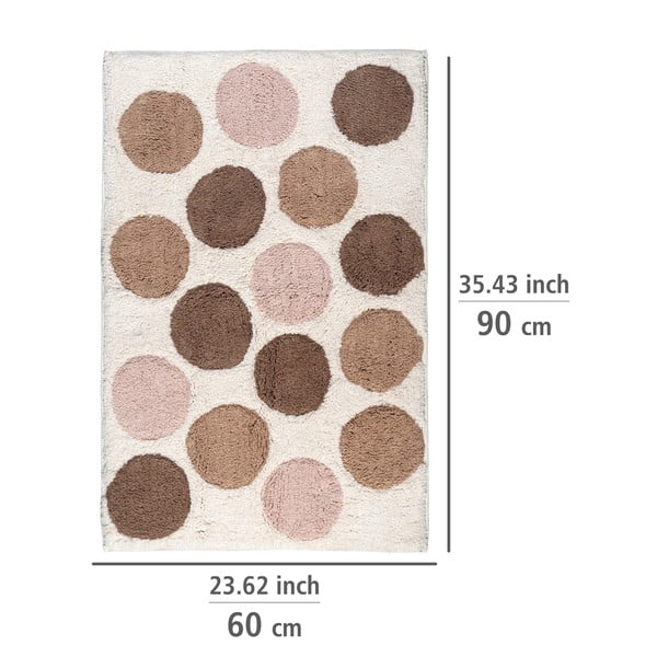 Tappetino per il bagno marrone/beige in cotone organico 60x90 cm Tibet – Wenko-image-4