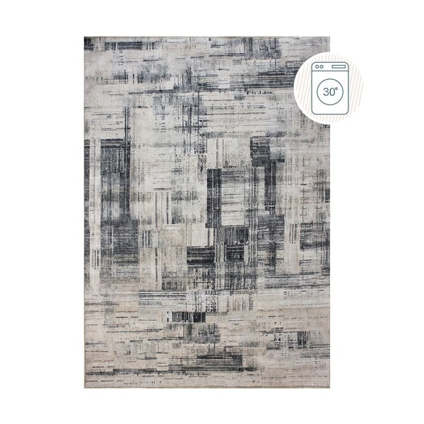 Tappeto grigio lavabile 190x290 cm Silas Abstract – Flair Rugs