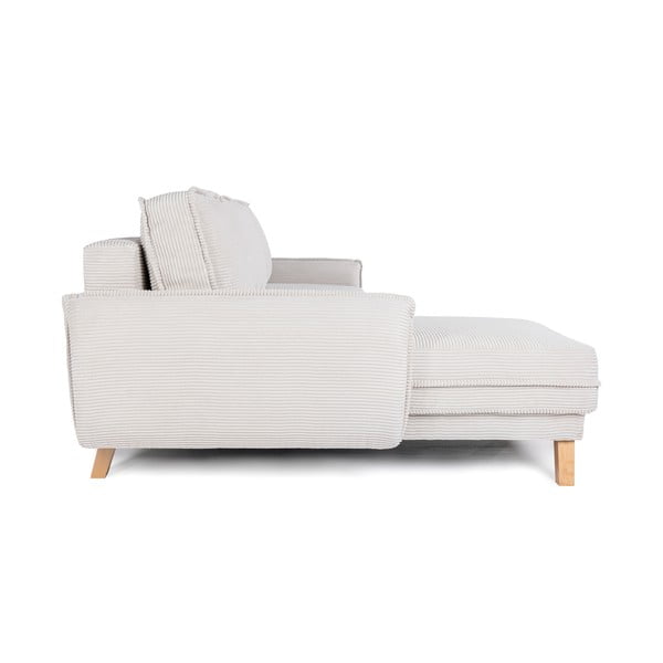 Divano letto variabile in velluto a coste beige divano ad angolo Tori - Bonami Selection-image-3