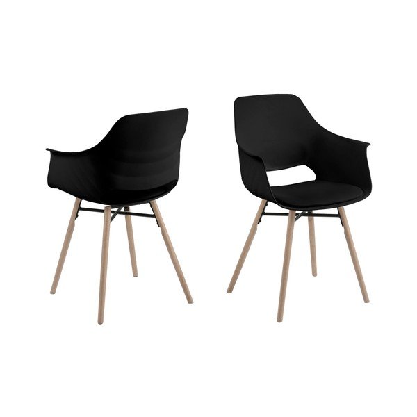 Sada 2 černých jídelních židlí Actona Ramona Dining Set