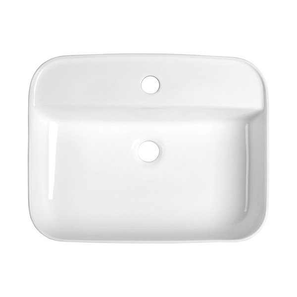 Lavabo bianco in ceramica 50x40 cm Garda – Sapho-image-1
