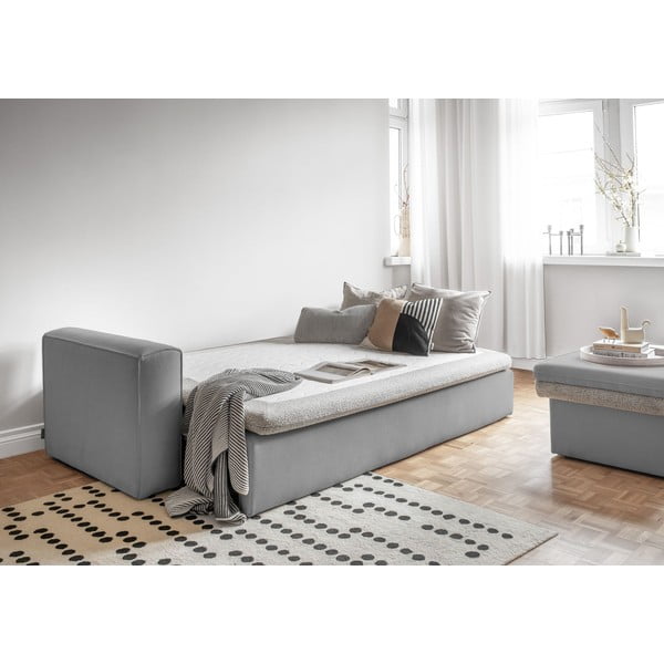 Divano in grigio chiaro allungabile 237 cm Wilson – Miuform-image-4