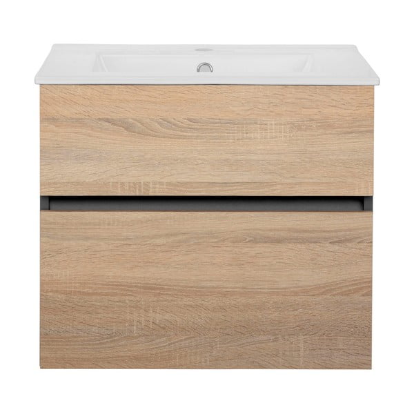 Mobile per bagno effetto rovere da parete senza lavabo 60x52 cm Wisla - Støraa-image-2