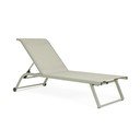 Sdraio da giardino grigio tortora in metallo regolabile Taylor – Bizzotto